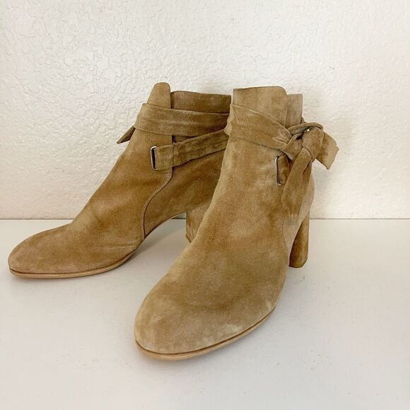 rag & bone Dalia Suede Camel Ankle Boots. 39/8.5 - Picture 3 of 10
